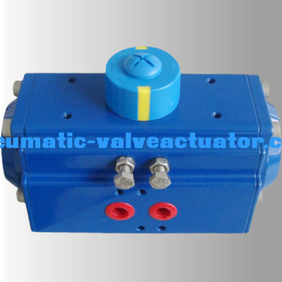 Attuatore pneumatico a cremagliera con rivestimento in PTFE Attuatore blu